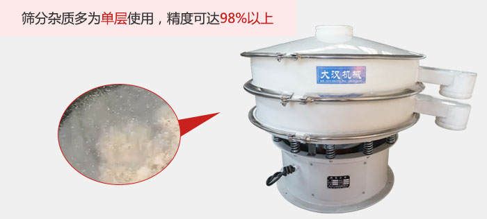 塑料振動(dòng)篩篩分雜質(zhì)多用與單層篩網(wǎng)使用。