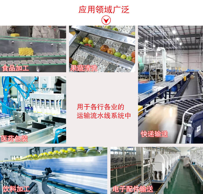 鏈板輸送機(jī)適用行業(yè)：食品加工，果蔬清洗等行業(yè)